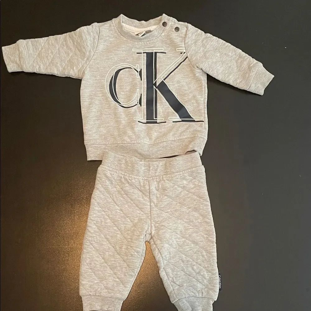 Calvin Klein Gray Baby Outfit